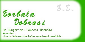borbala dobrosi business card